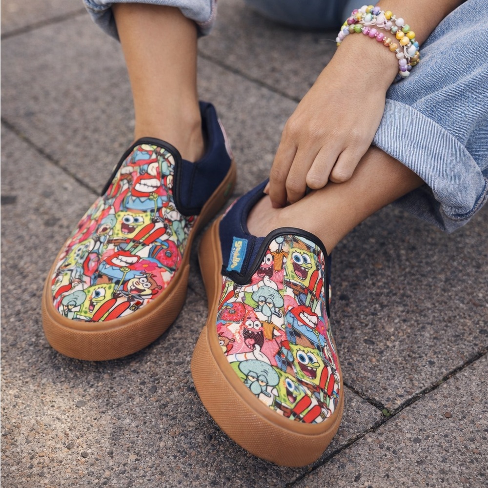 Ground Up SpongeBob Slip On Sneakers Men's 11 Krusty Krab